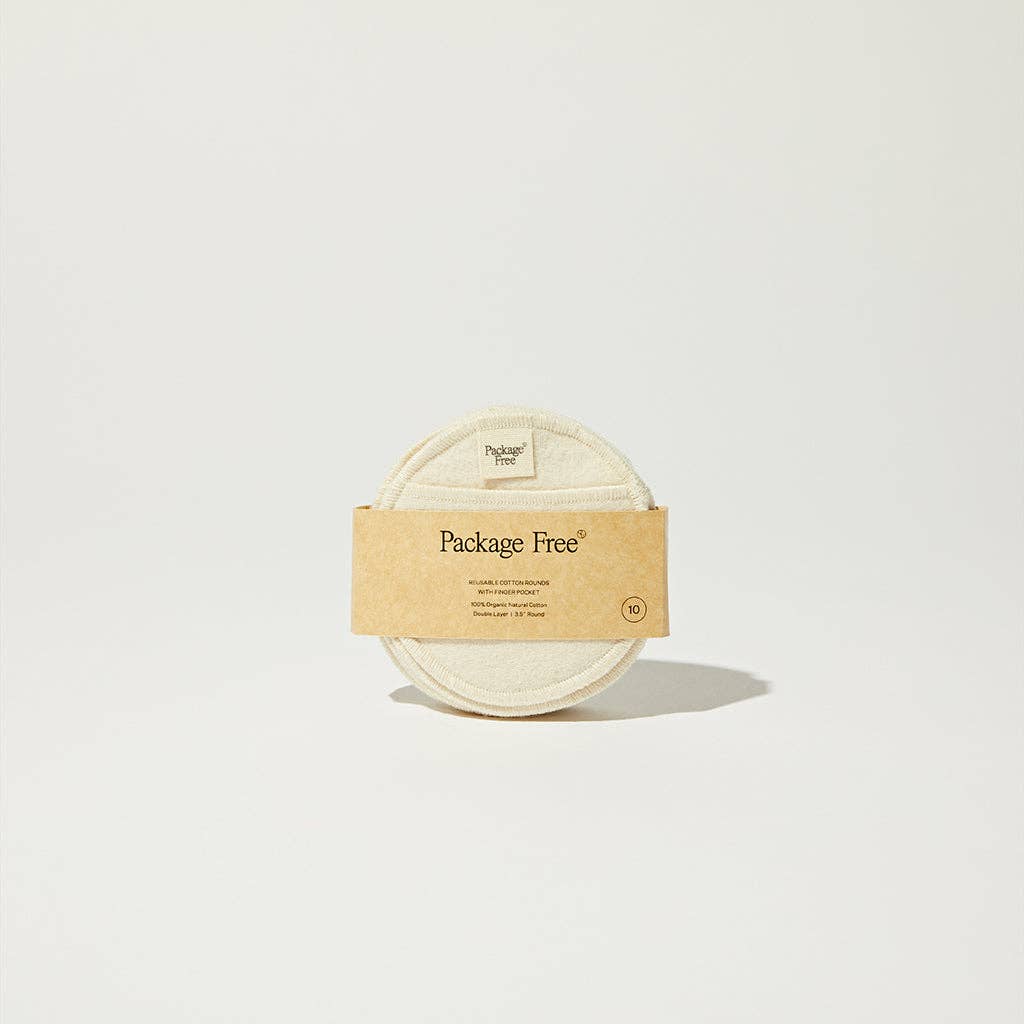 Reusable Organic Cotton Rounds (Set with Finger Pocket)