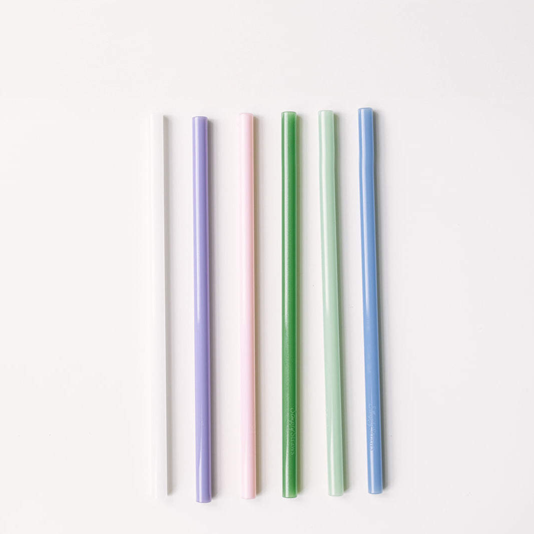 Classic 10" Glass Straw Set - Cote d'Azur