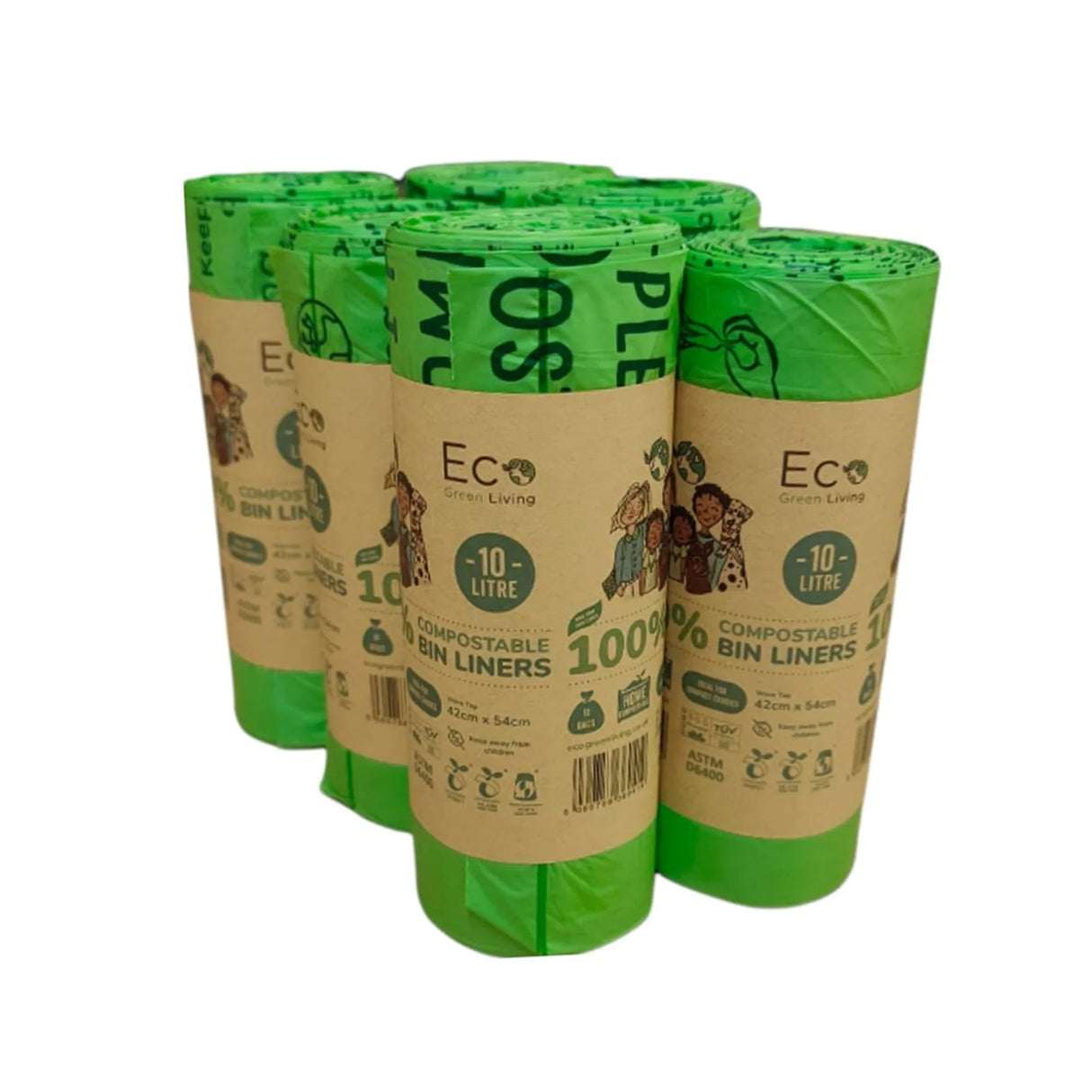 Compostable Waste Bags 2.6 Gallons | 1 Roll of 18 Bags