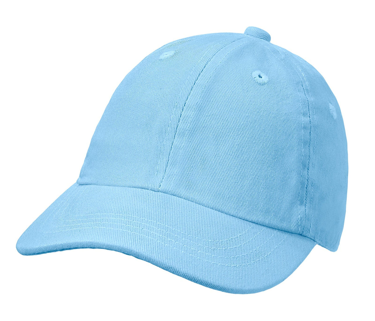 Boys and Girls 100% Cotton Twill UPF 50+ Baseball Hats with Matching Stitch (Dyed & Finished in USA*)