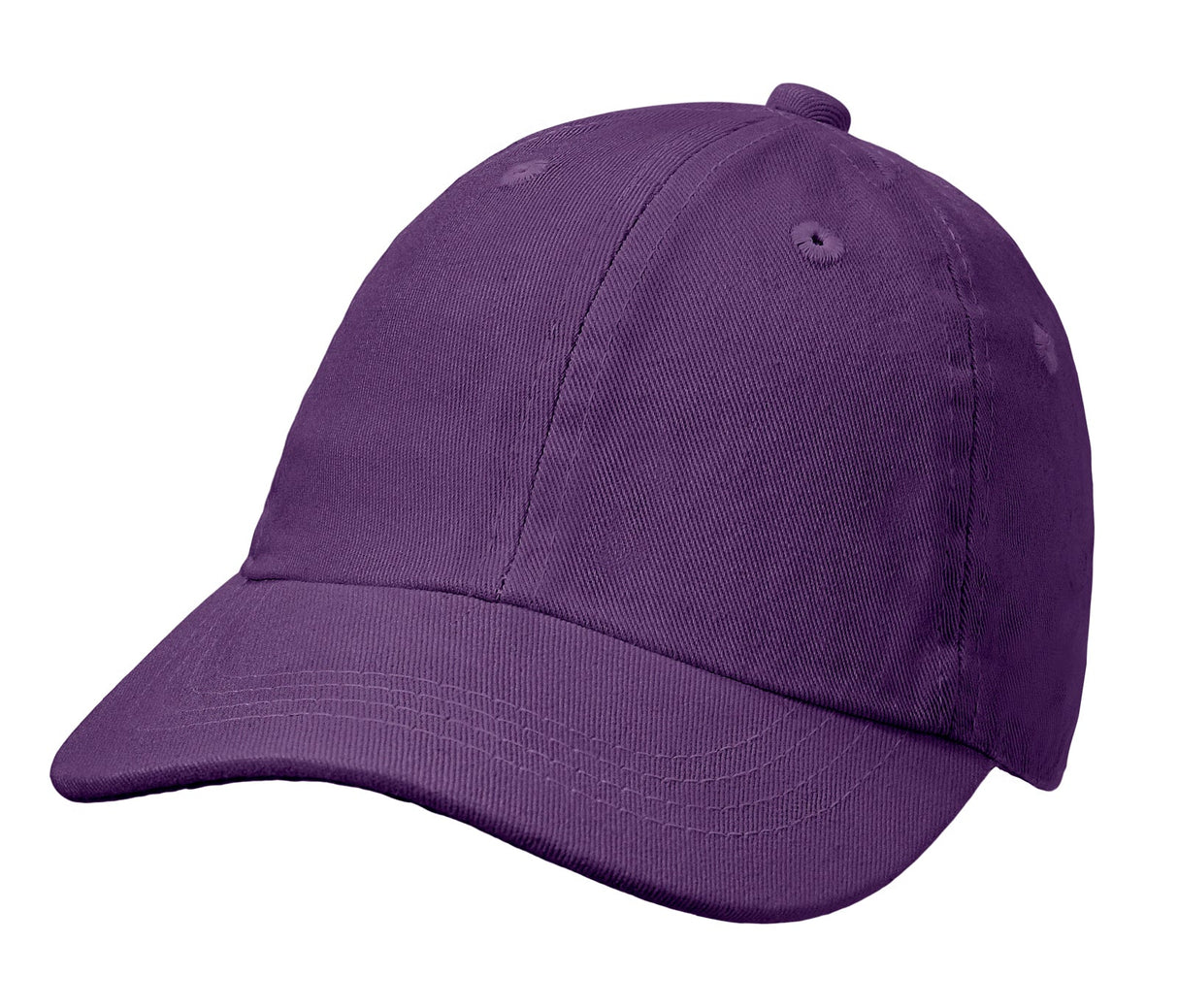 Boys and Girls 100% Cotton Twill UPF 50+ Baseball Hats with Matching Stitch (Dyed & Finished in USA*)