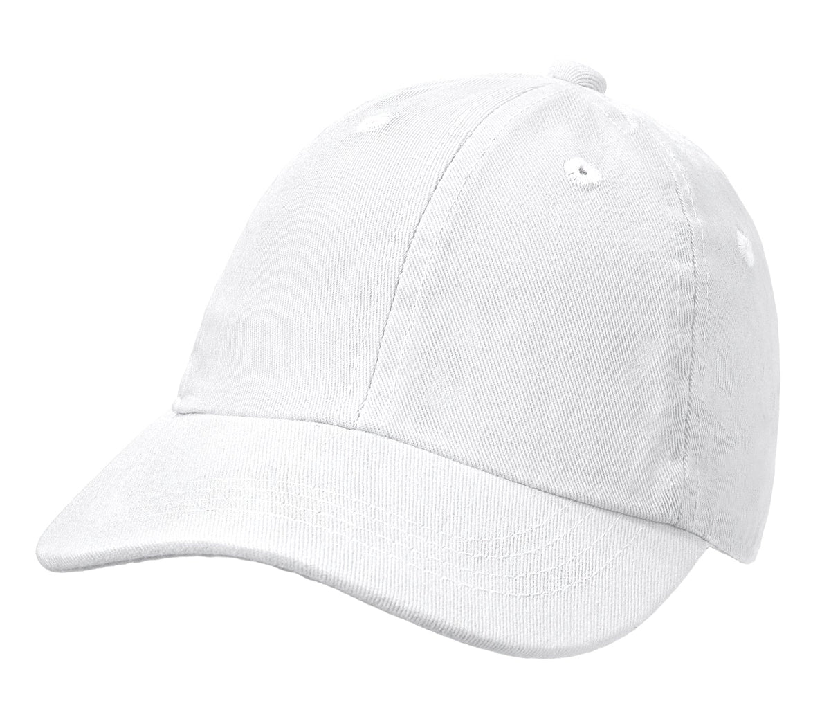 Boys and Girls 100% Cotton Twill UPF 50+ Baseball Hats with Matching Stitch (Dyed & Finished in USA*)