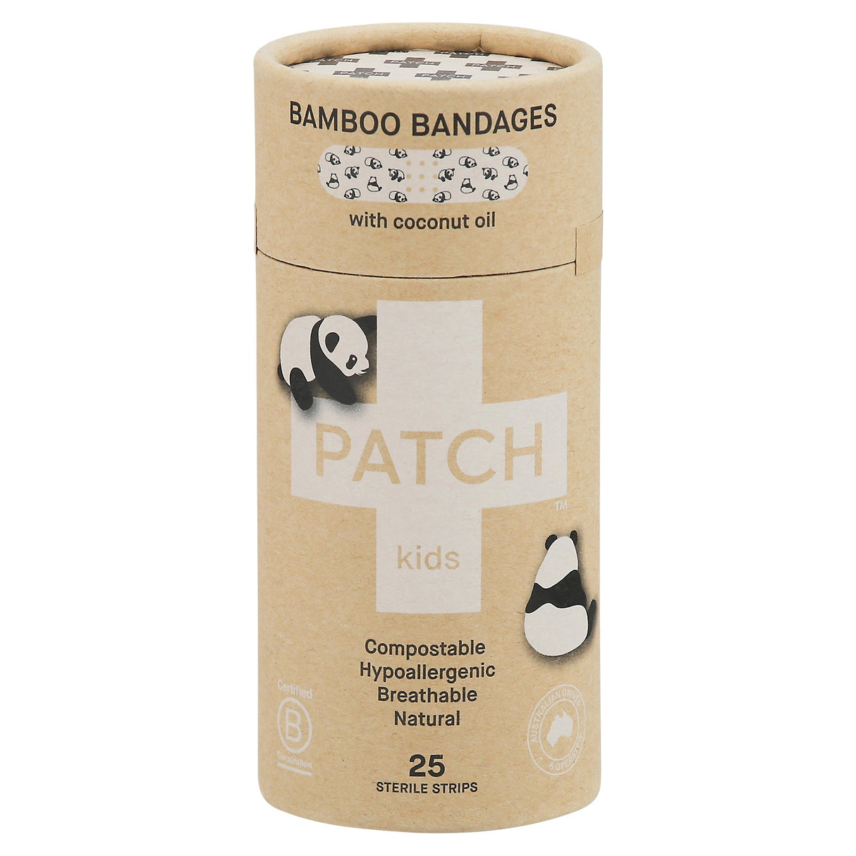 Patch Kids Coconut Bamboo Bandages - 25 Ct | 3 Pack Case