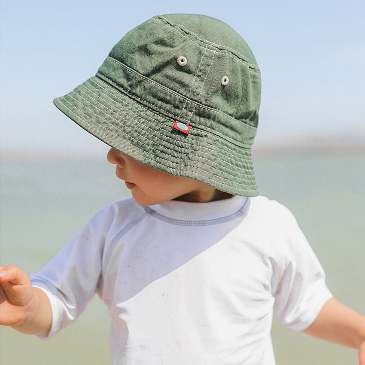 Boys and Girls 100% Cotton Twill UPF 50+ Wharf Hat with Matching Stitch (Dyed & Finished in USA*)