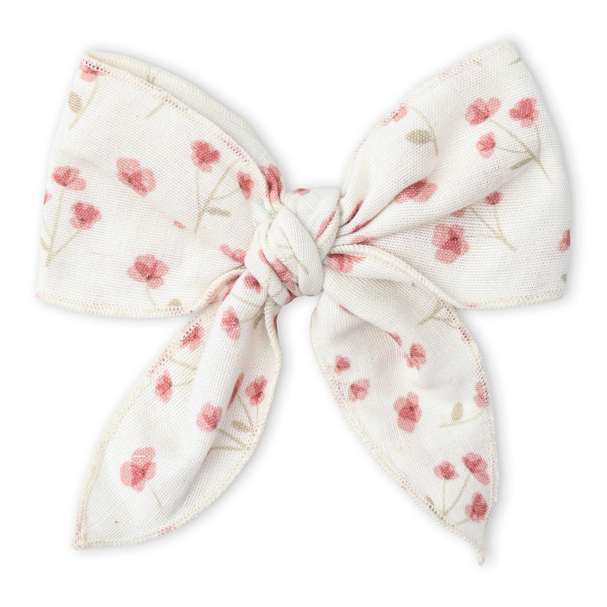 Organic Hair Bow Clip - Pink Bloom
