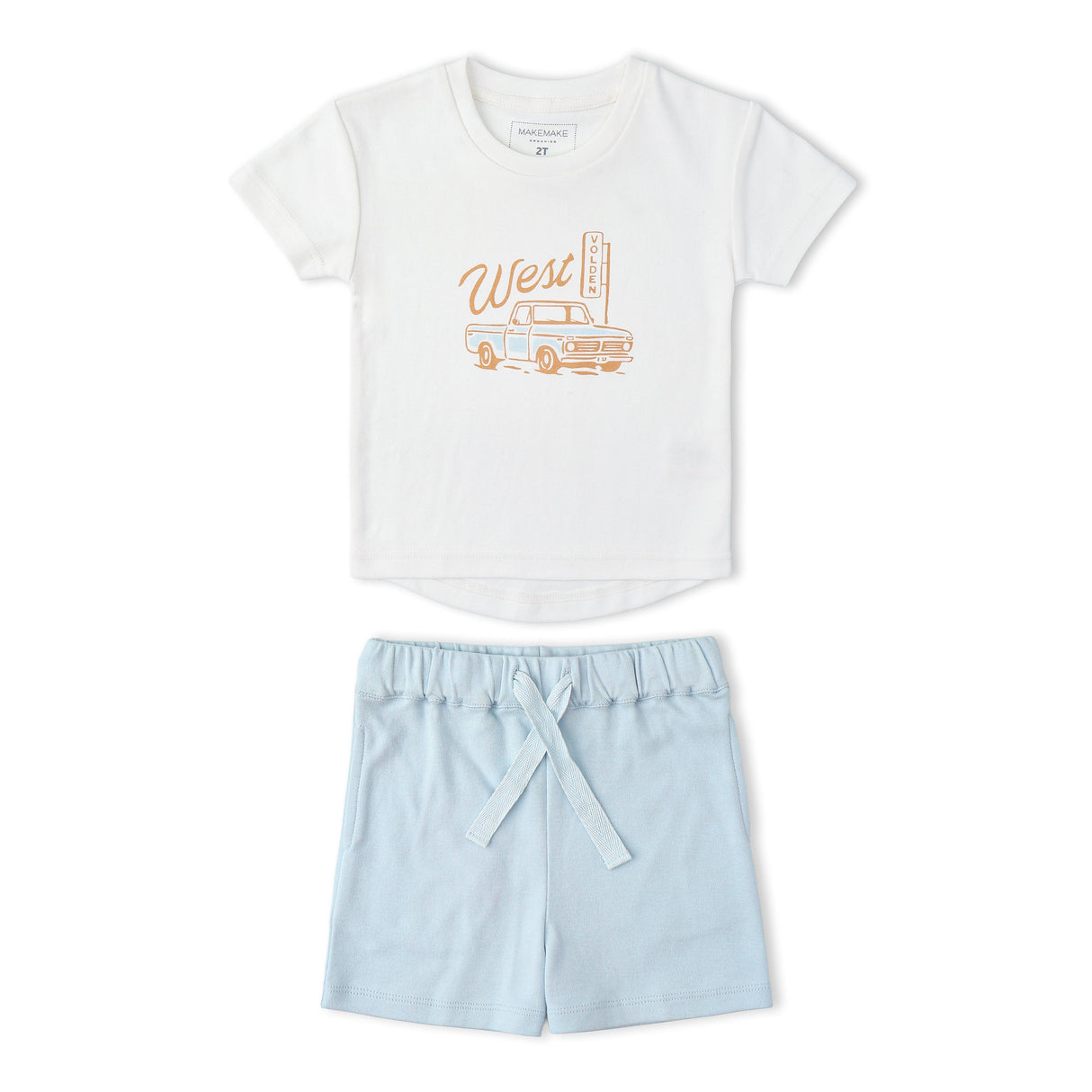 Organic Graphic Tee & Shorts Set - Wild West