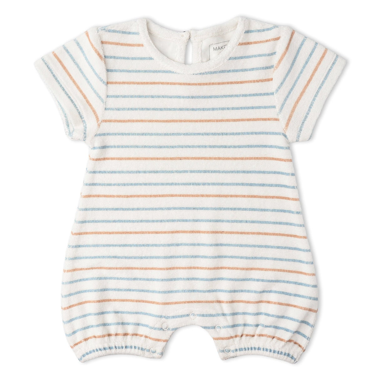 Organic Short Romper - Cabana Stripes