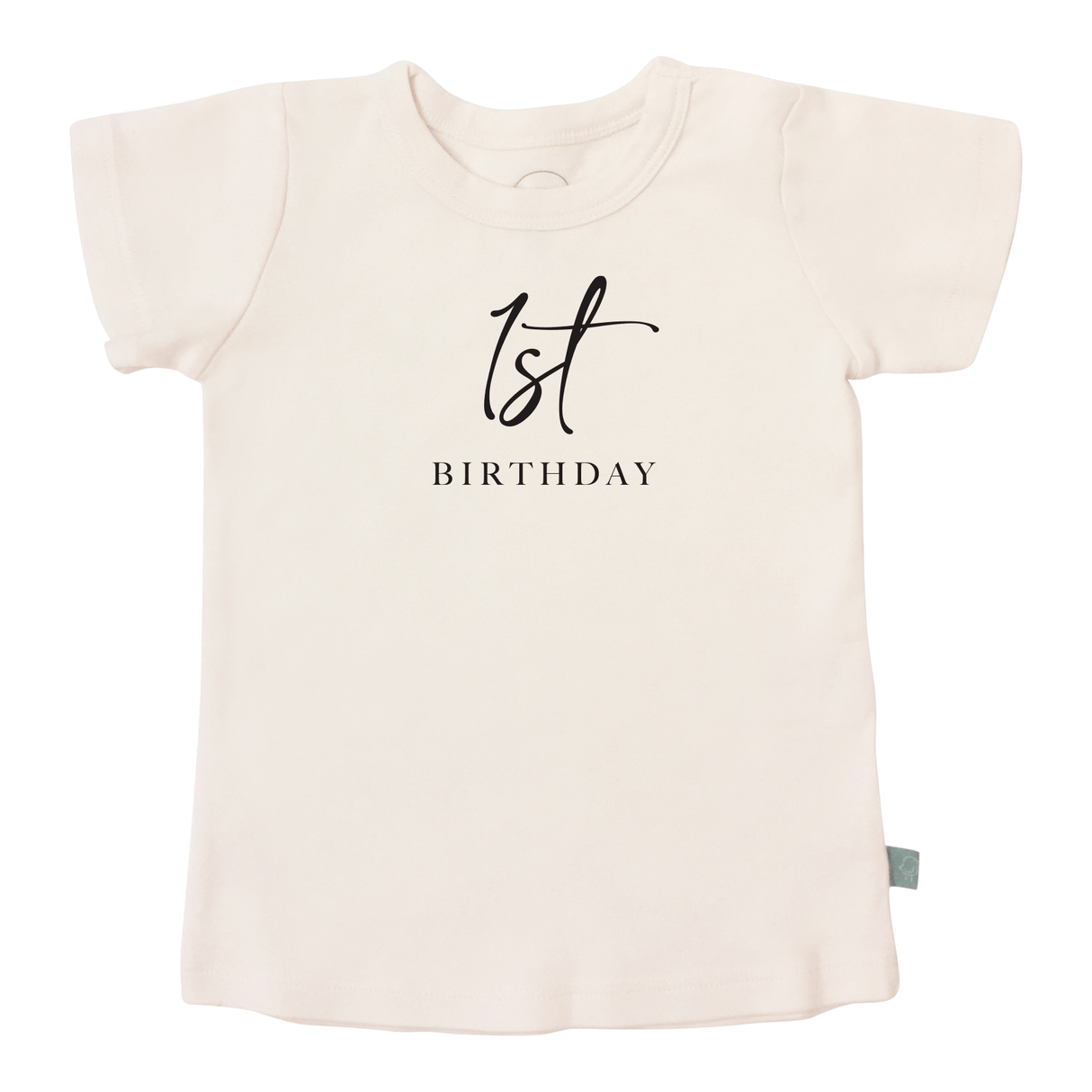 graphic tee | 1st birthday milestone charcoal