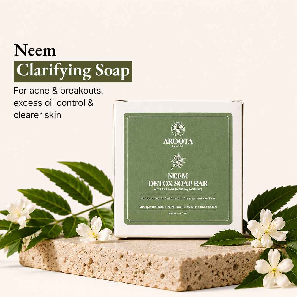 Ayurvedic Neem Cleansing Soap Bar with Cow Milk & Ghee (Tridoshic)