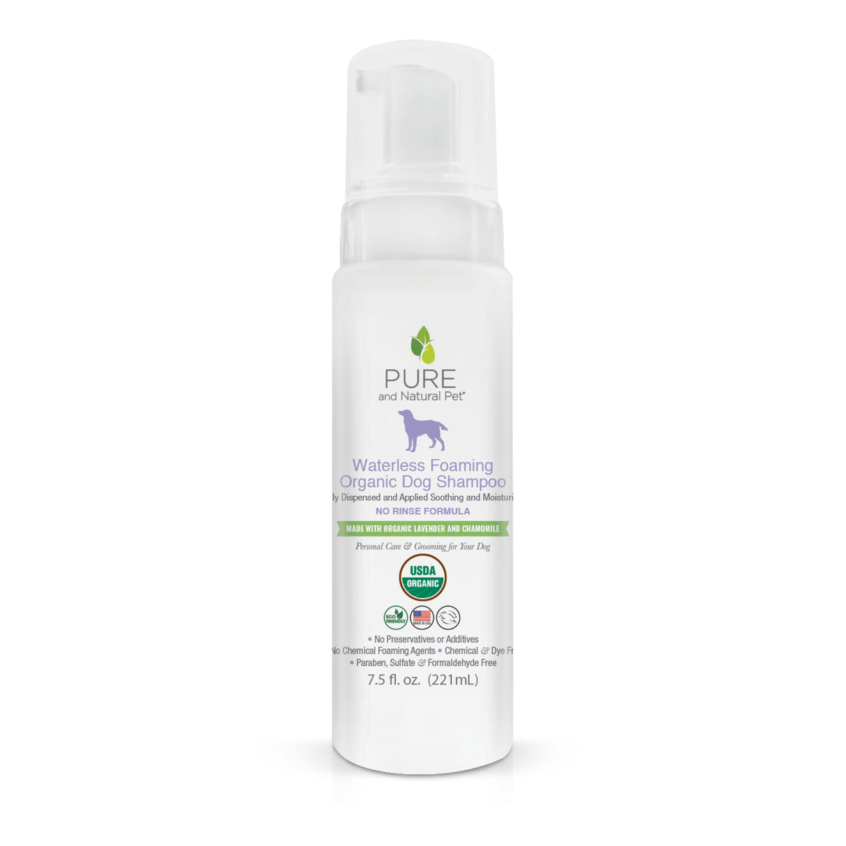 Organic Waterless Foaming Dog Shampoo