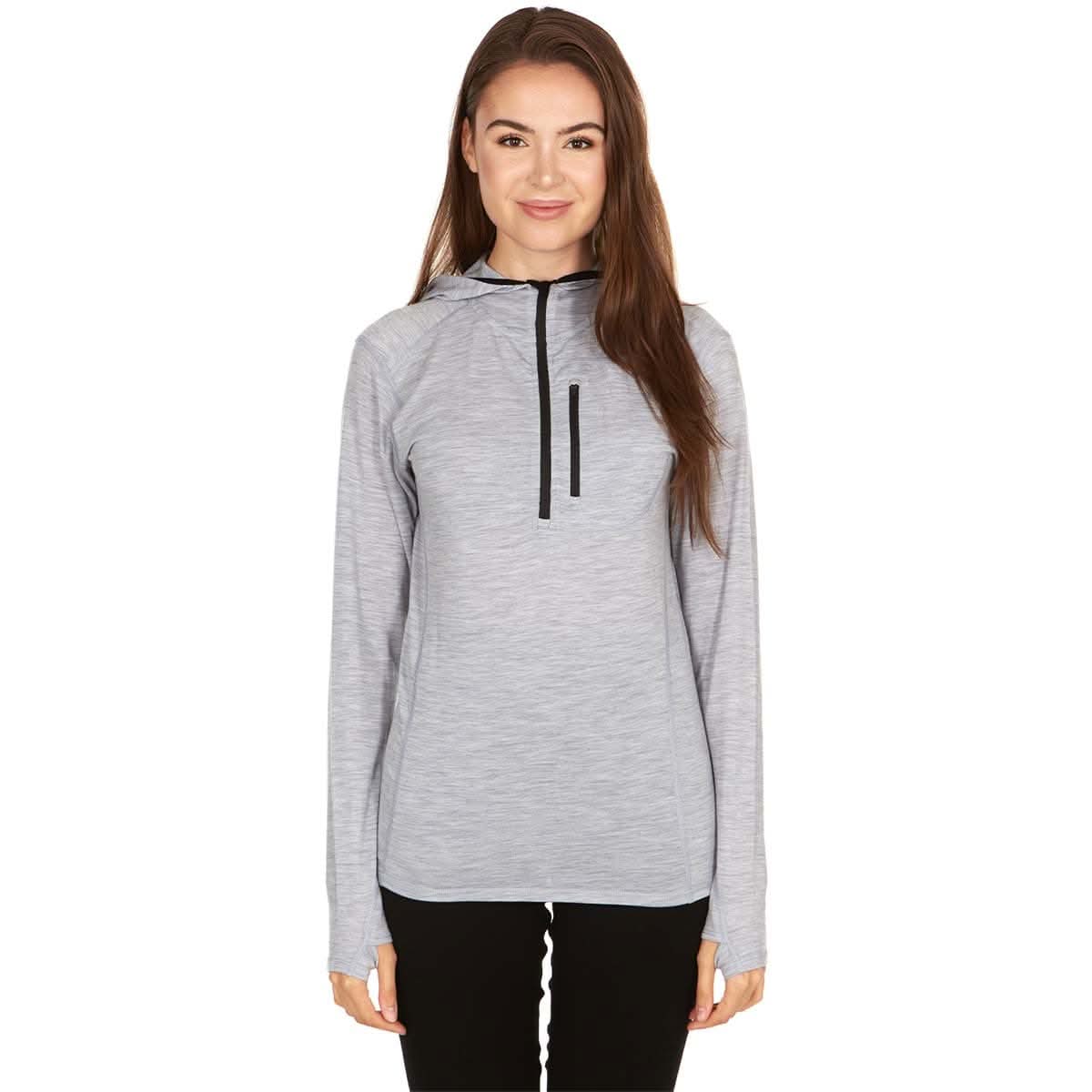 Microweight - Women's 1/4 Zip Sun Hoodie Woolverino