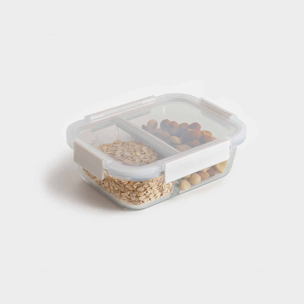 Glass Bento Box - Divided (Vanilla)