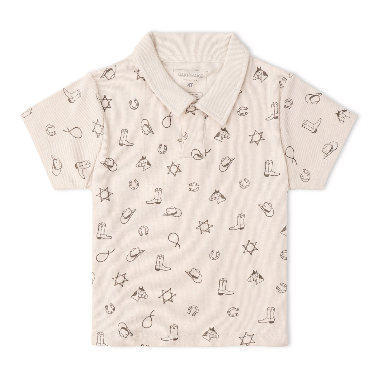 Organic Collar Tee & Shorts Set - Rodeo