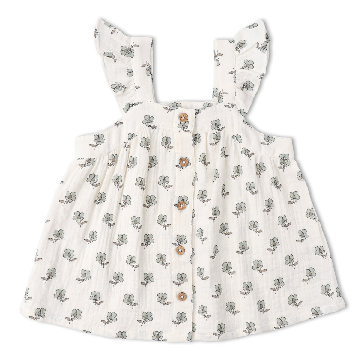 Organic Flutter Top & Shorts Set - Poppy