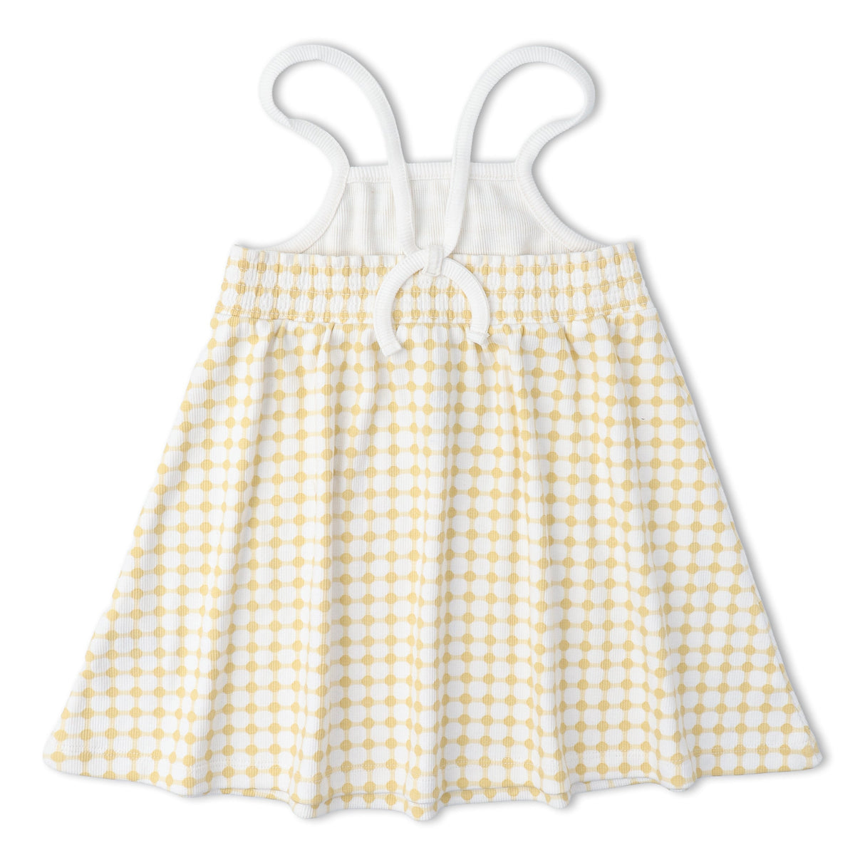 Organic Tie-Back Strap Dress - Dotty Gingham