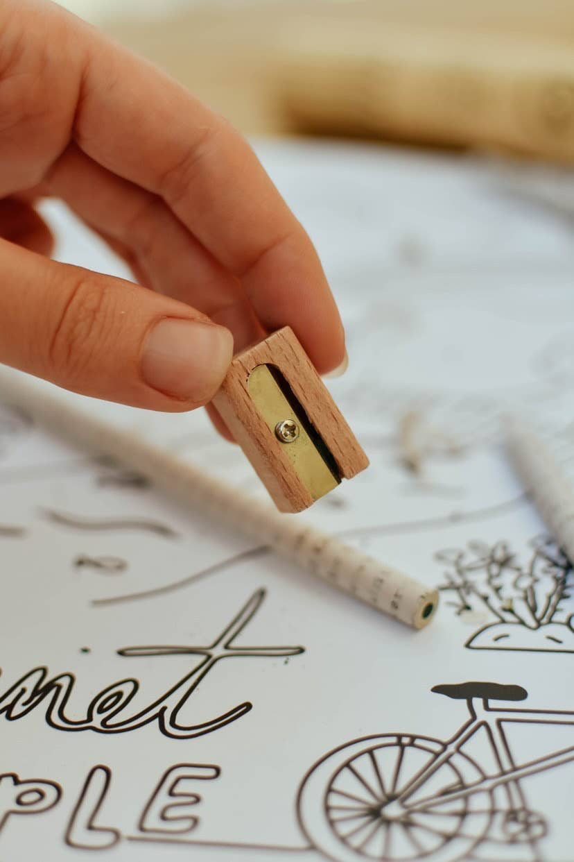 Wooden Pencil Sharpener | FSC Beechwood | Plastic-Free & Compostable