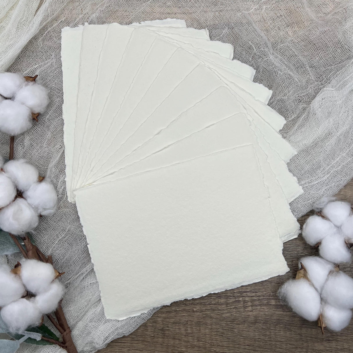 Ivory 150gsm Handmade Cotton Paper (Set of 10)
