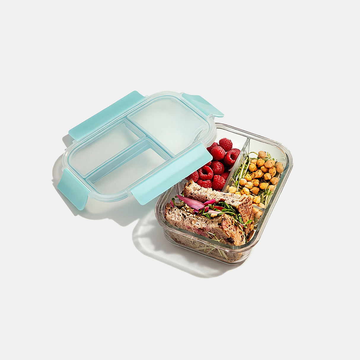 Glass Bento Box - 3 Sections (Vanilla)