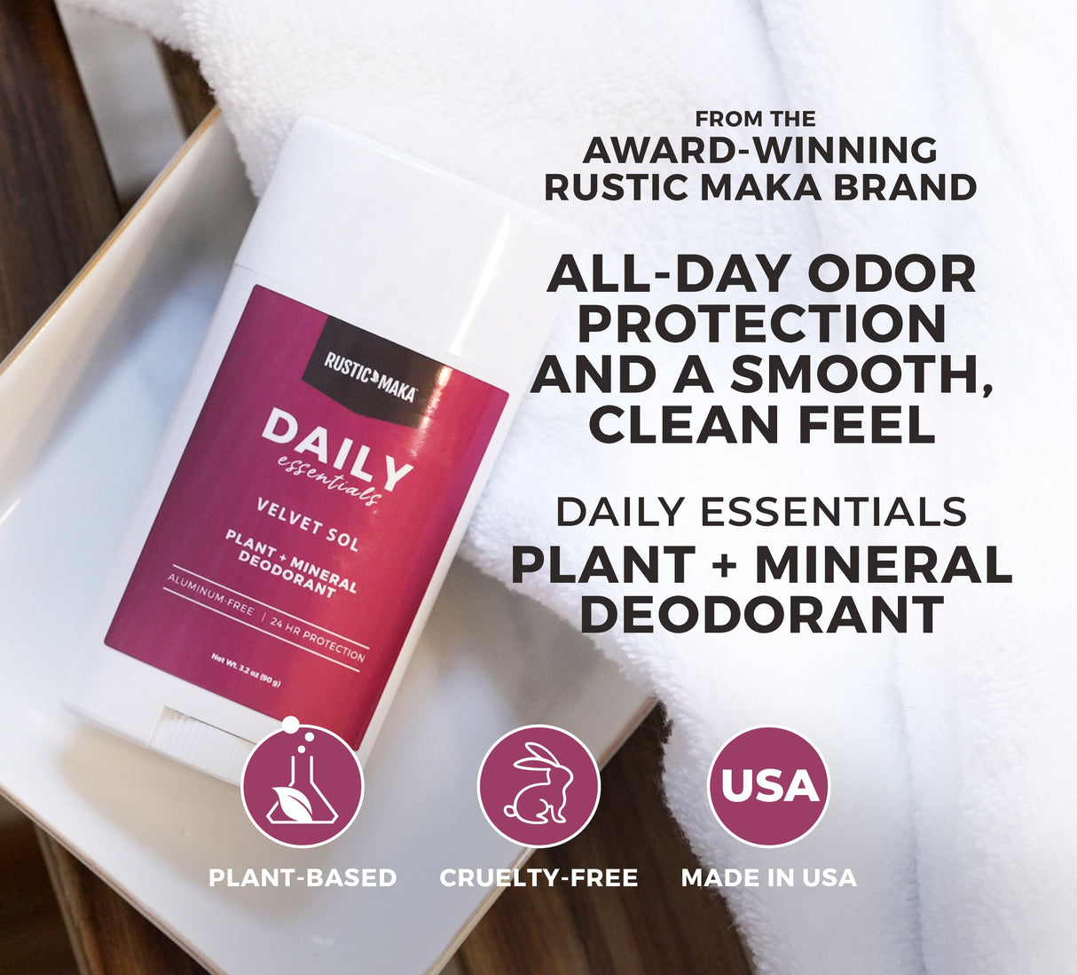 New! VELVET SOL Plant + Mineral Deodorant