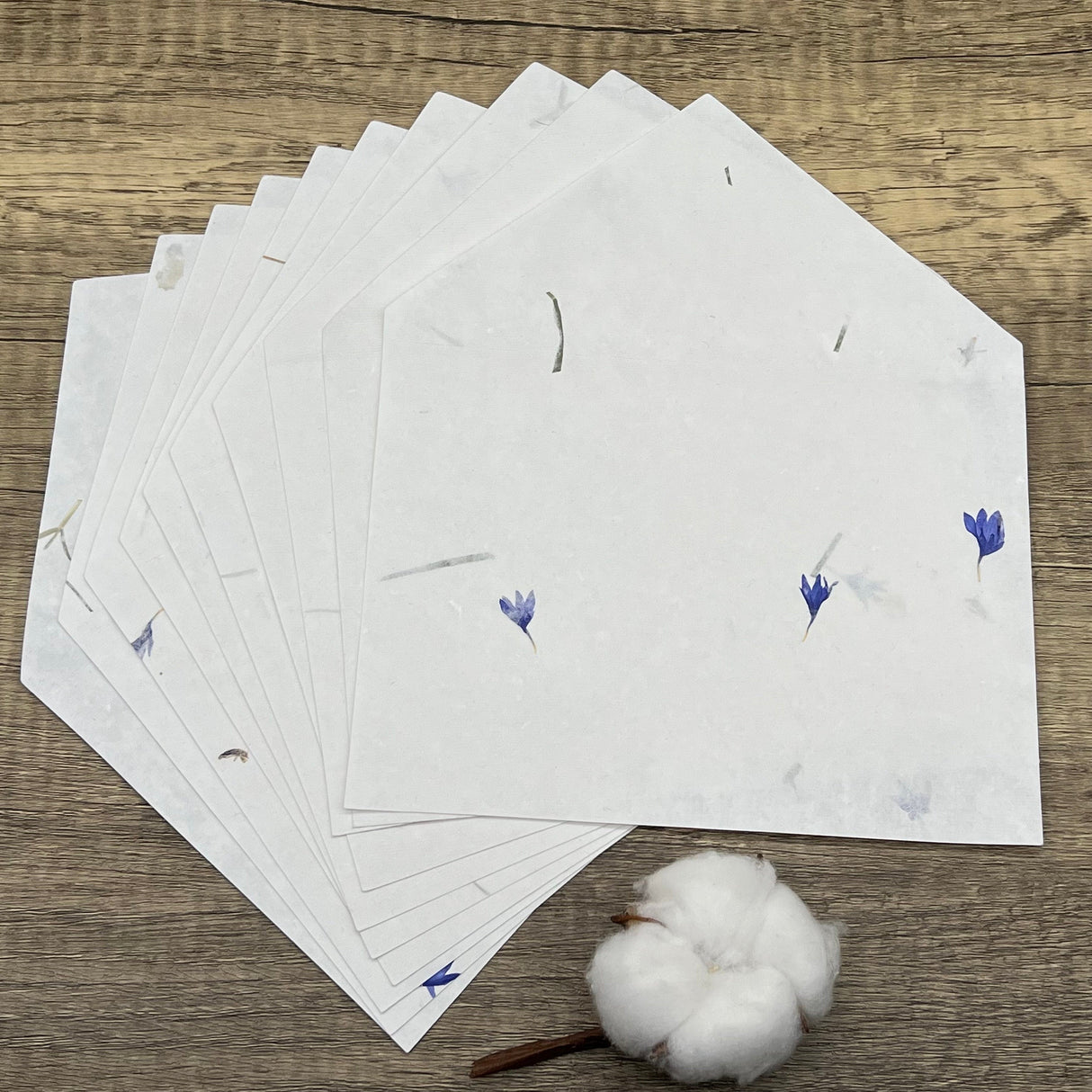 Cornflower Petal Cotton Paper Envelope Liners – Set of 10