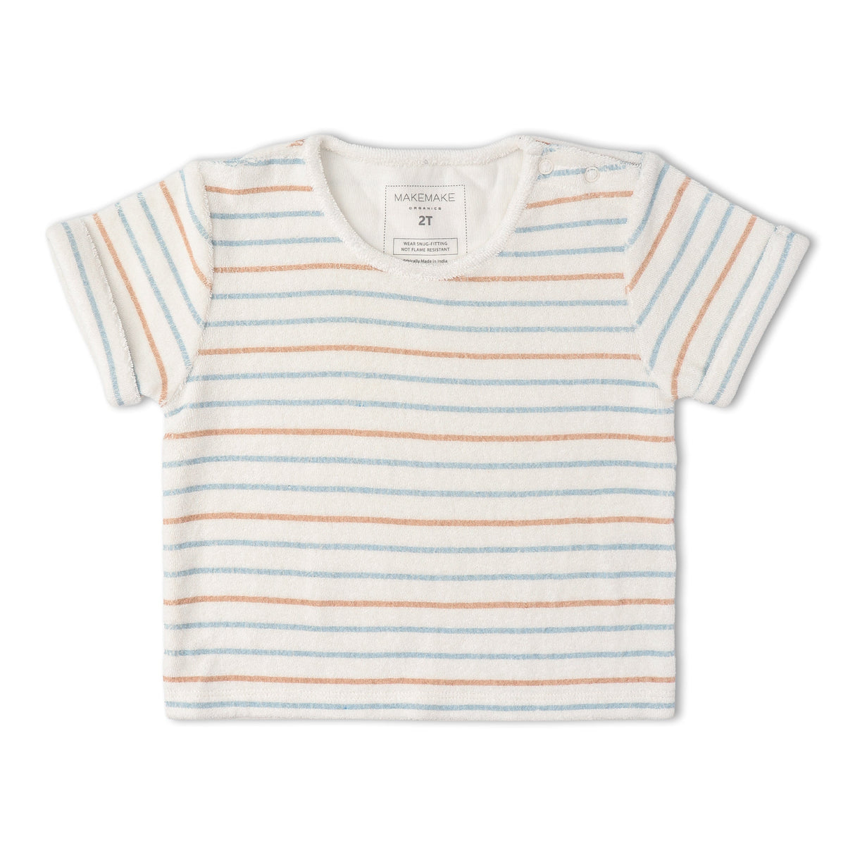 Organic Terry Tee & Shorts Set - Cabana Stripes