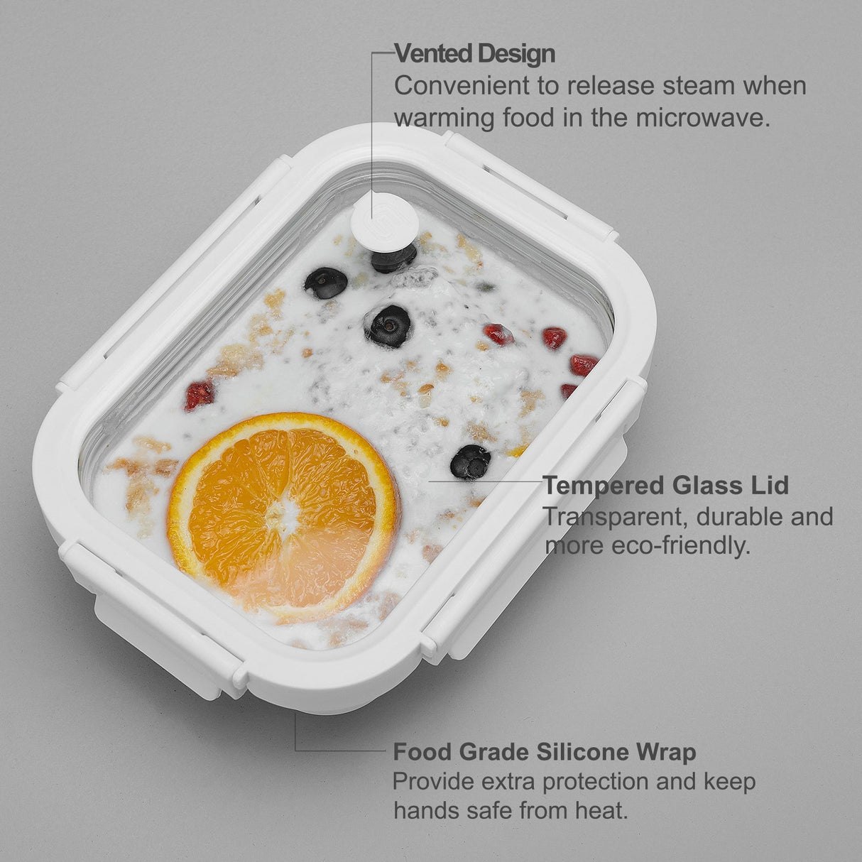 Glass Container w/ Silicone Wrap Set