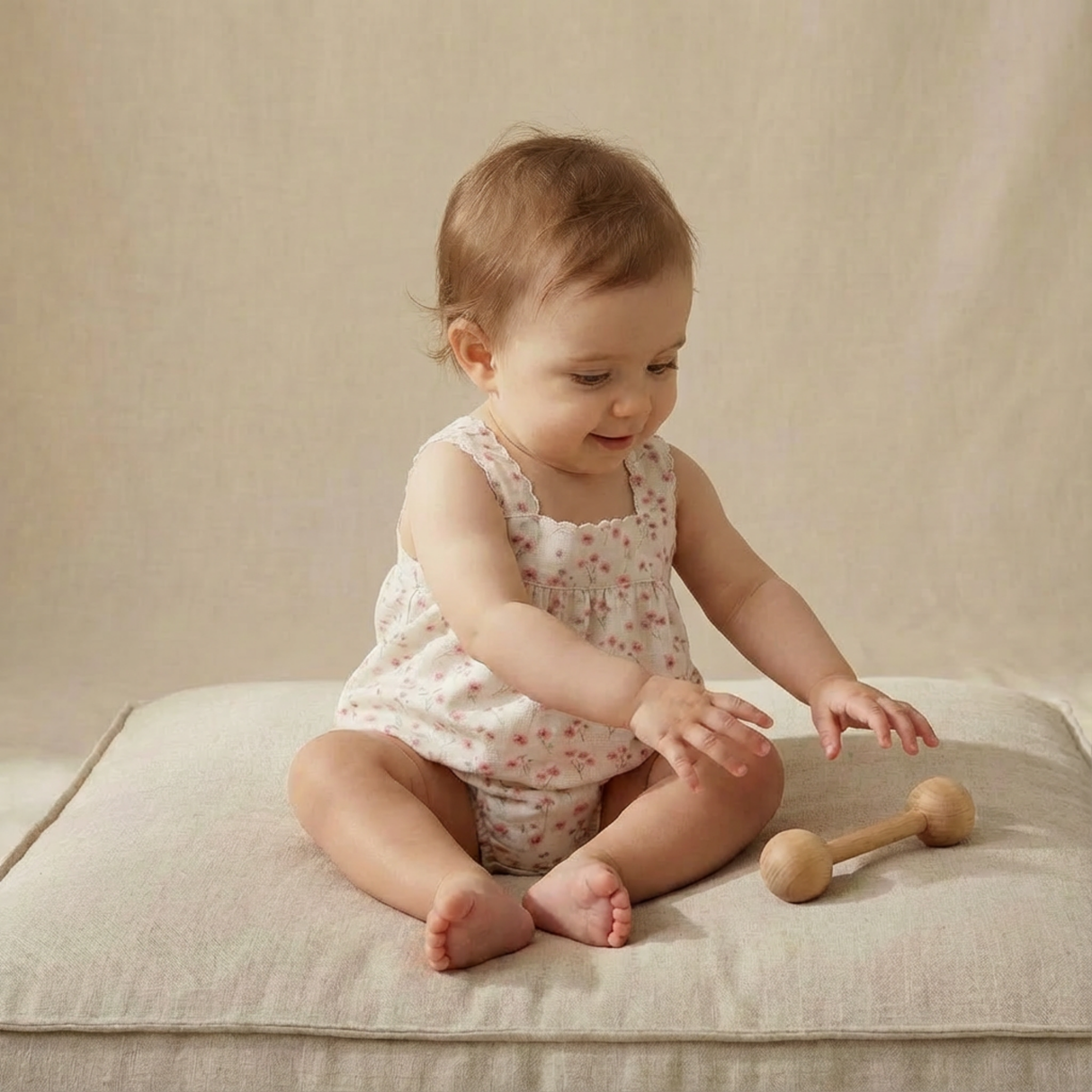 Organic Scalloped Top & Bloomers Set - Pink Bloom