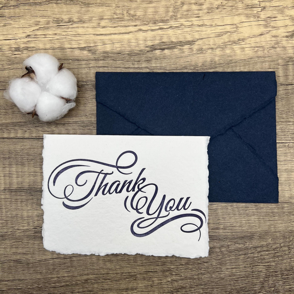 Set of 10 Letterpress Thank You Cards