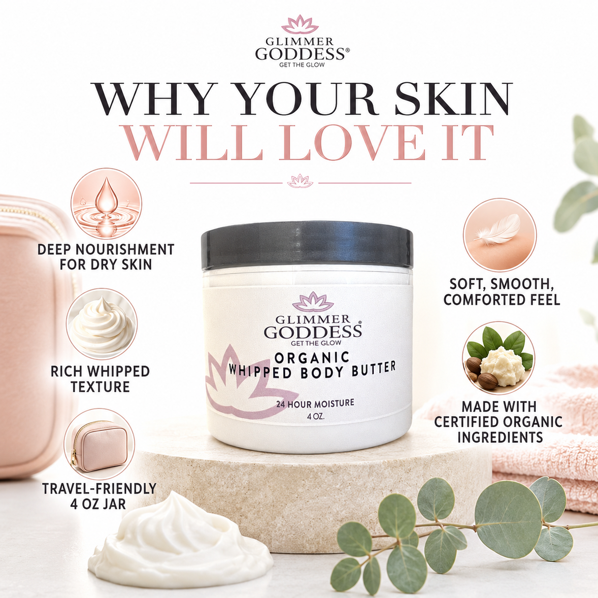 Organic Whipped Body Butter - 4 oz.