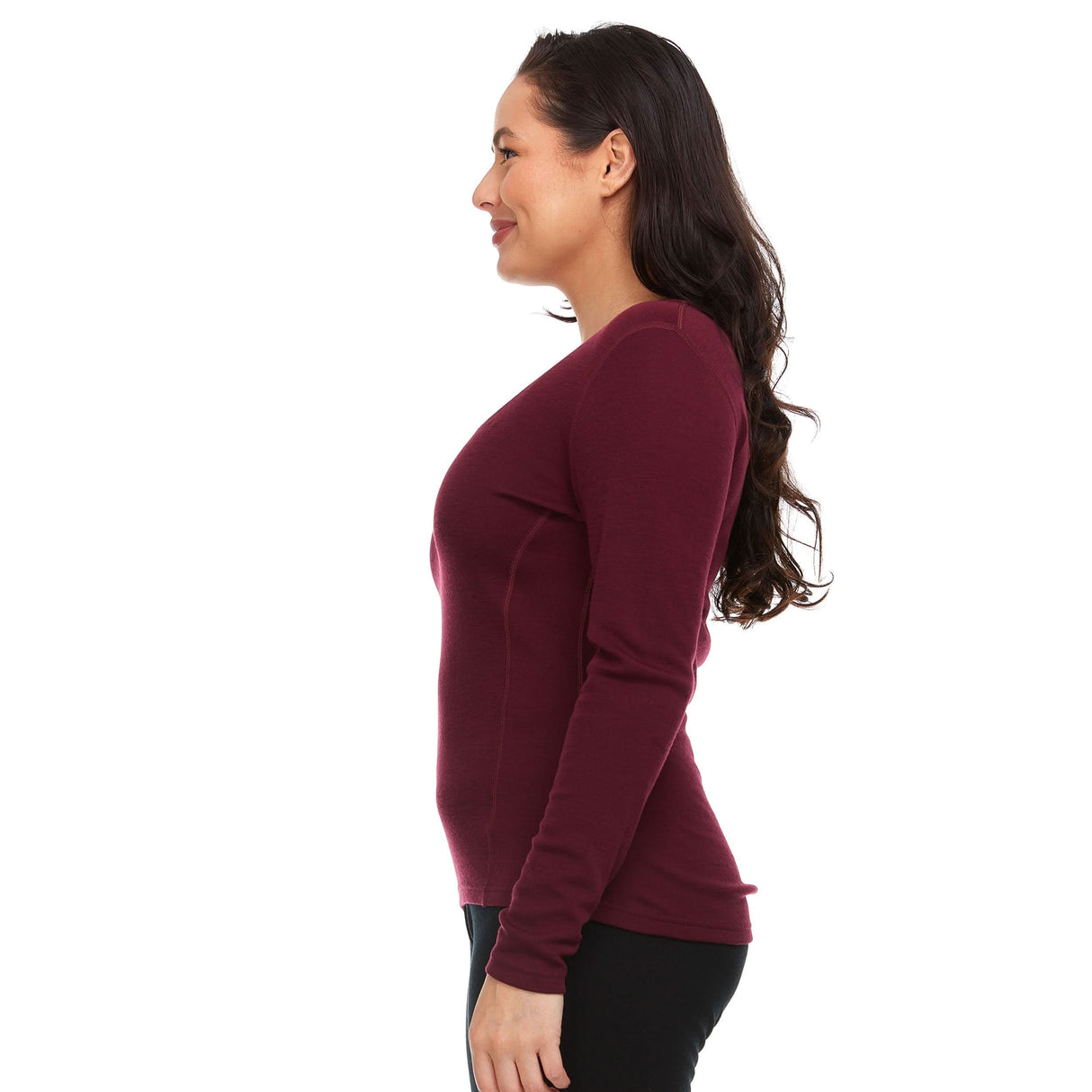 Midweight - Women's Long Sleeve V-Neck Sweater 100% Merino Wool