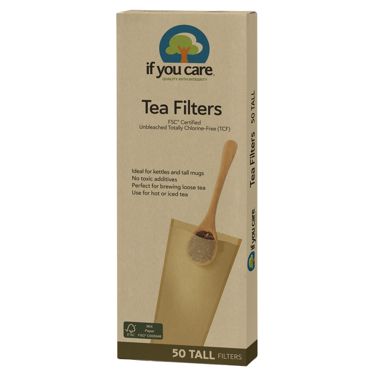 FSC Certified Unbleached Tea Filters – Tall