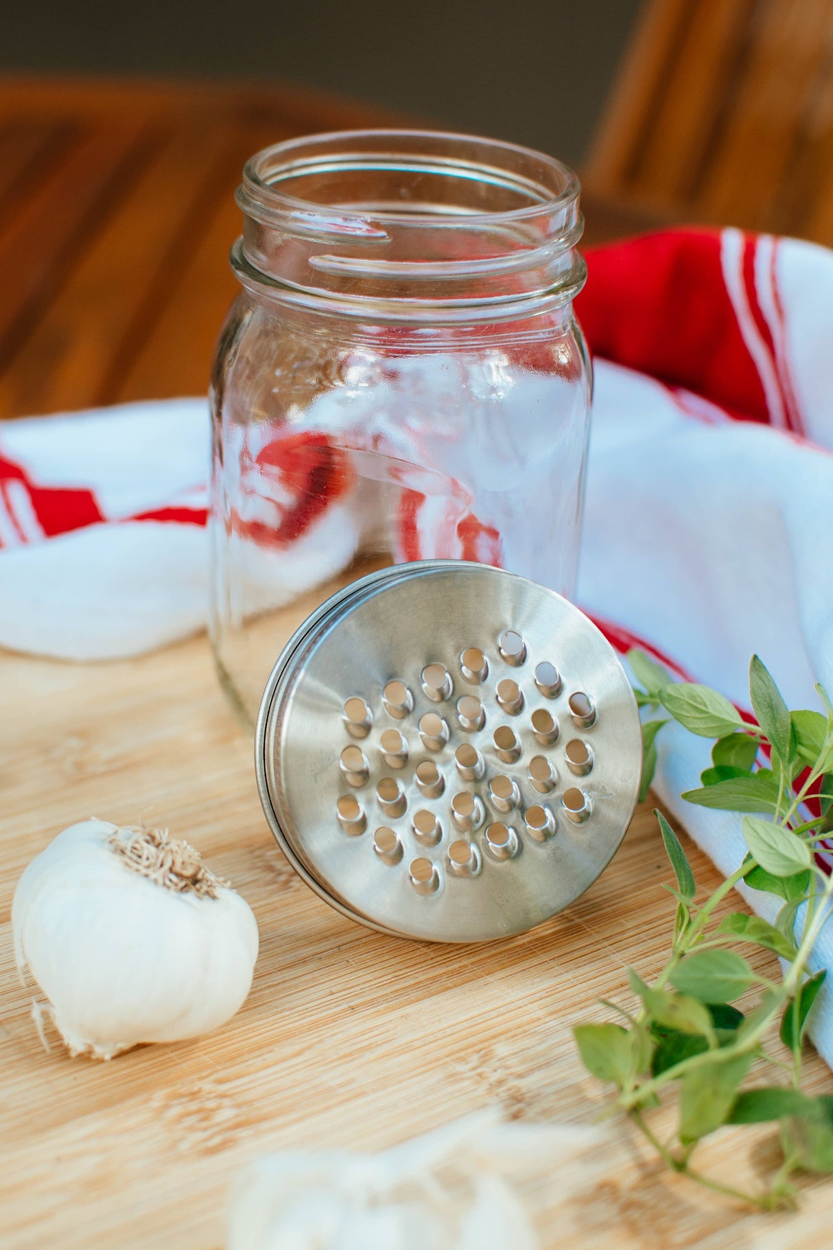 Stainless Steel Mason Jar Grater Lid