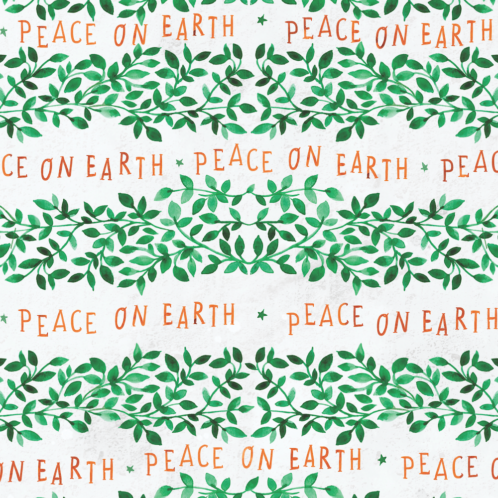 Peace on Earth • Double-Sided Eco Holiday Gift Wrap
