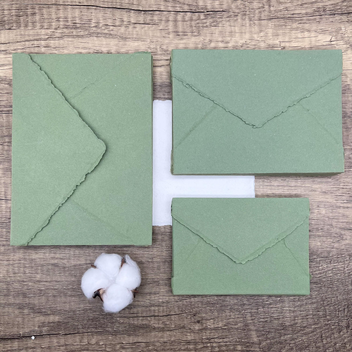 Desert Sage Handmade Cotton Envelopes (Set of 10)