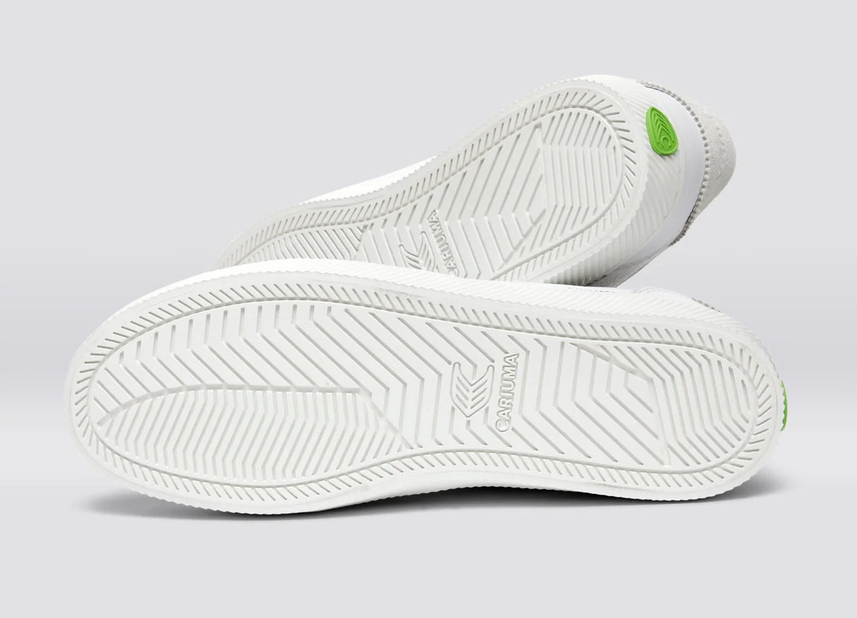 TOCA Pebbled Leather White Suede Smoke White