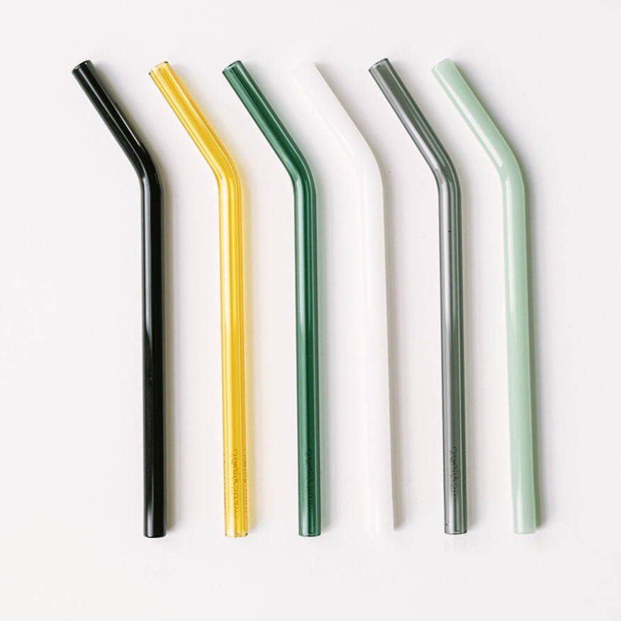 Classic 6" Glass Straw Set - Fjord Mist