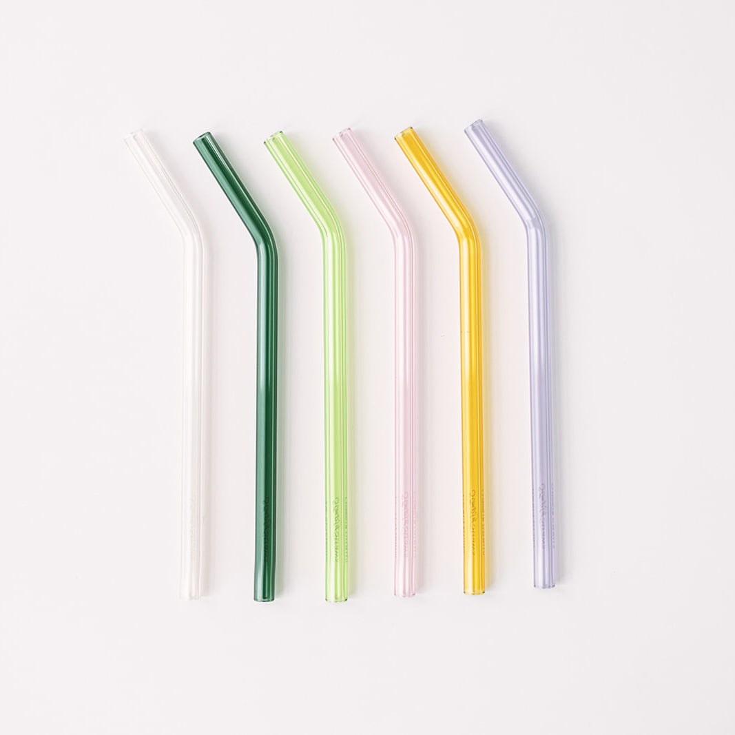 Classic 6" Glass Straw Set - Meadow