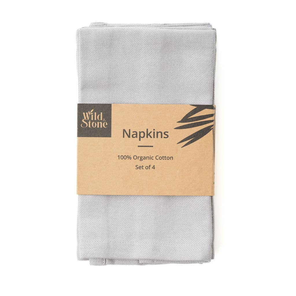 Eco-Friendly Cloth Napkins – Organic Cotton (4-Pack)