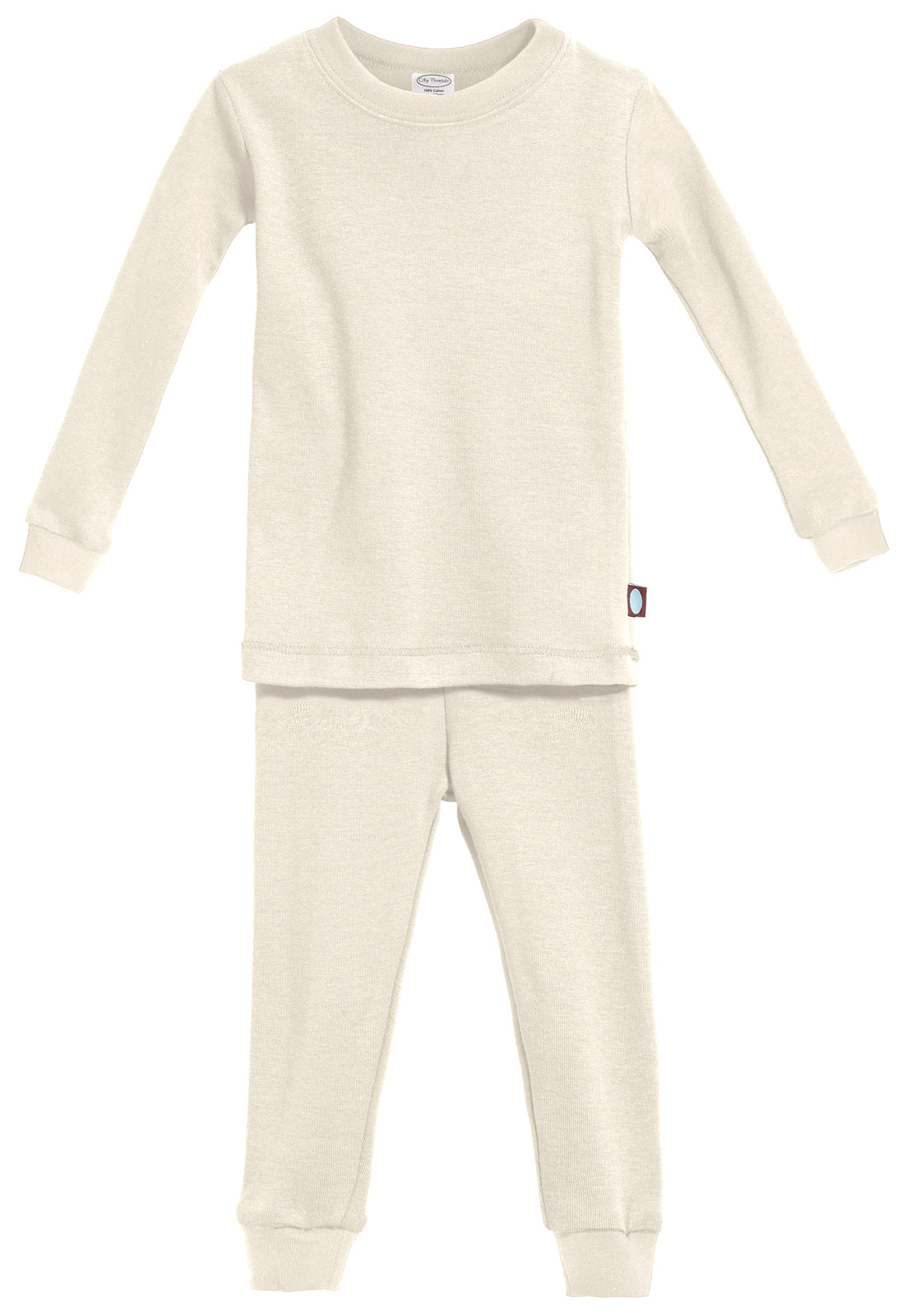 Boys and Girls Soft Organic Cotton Snug Fit Pajama Sets | Oatmeal