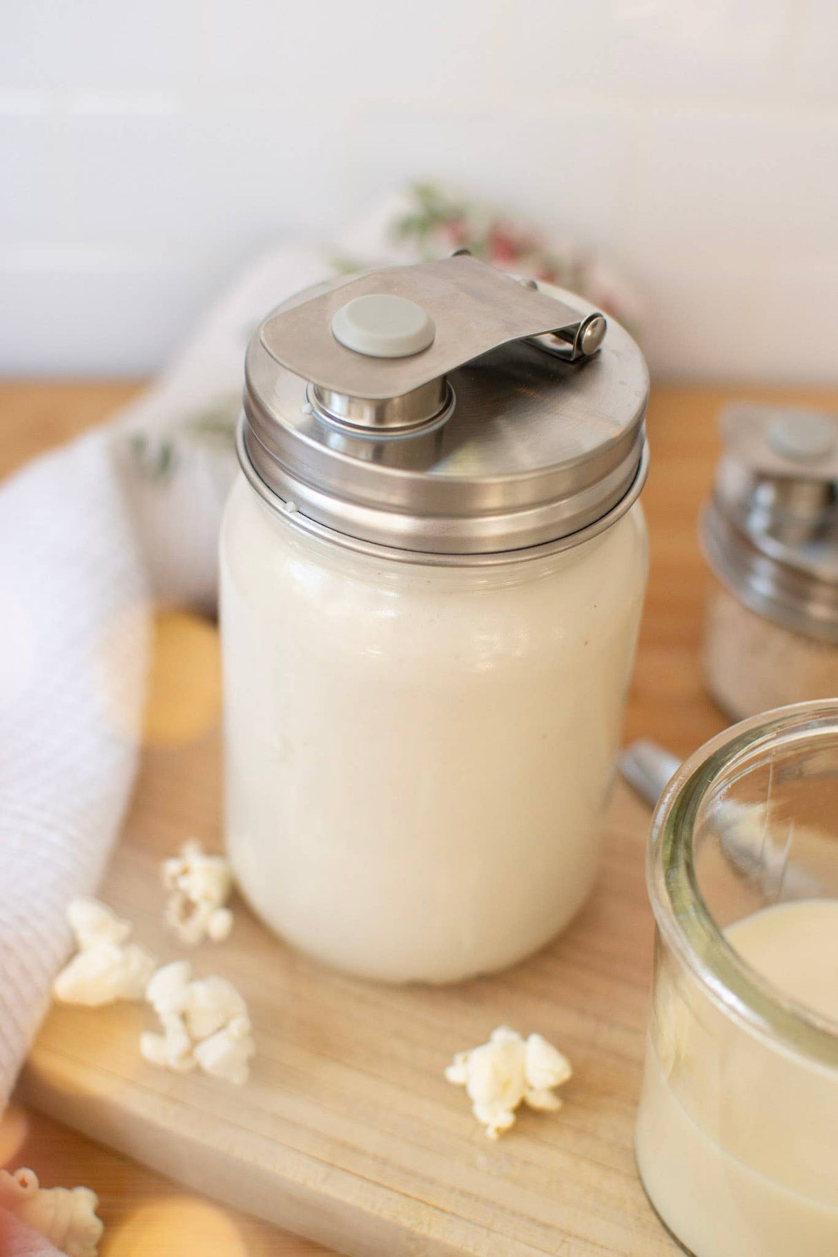 Pourable Jar Lid – Wide Mouth | Stainless Steel Mason Jar Pour Lid | Plastic-Free Kitchen Storage