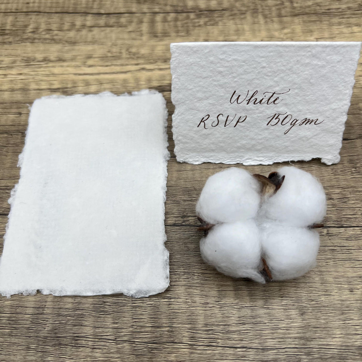White 150gsm Handmade Cotton Paper (Set of 10)