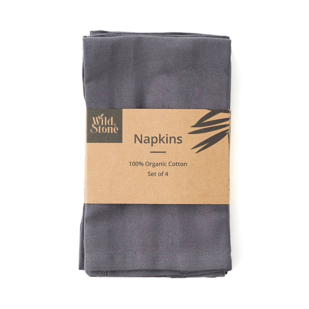 Eco-Friendly Cloth Napkins – Organic Cotton (4-Pack)