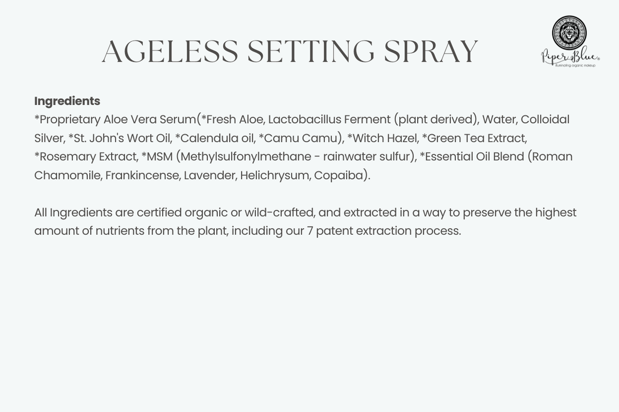 Ageless Setting Spray - Dual Purpose