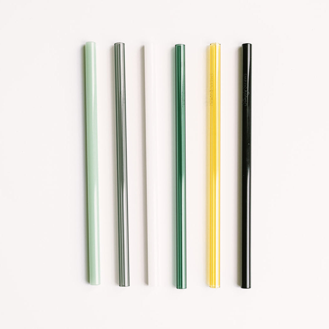 Classic 8" Glass Straw Set - Fjord Mist