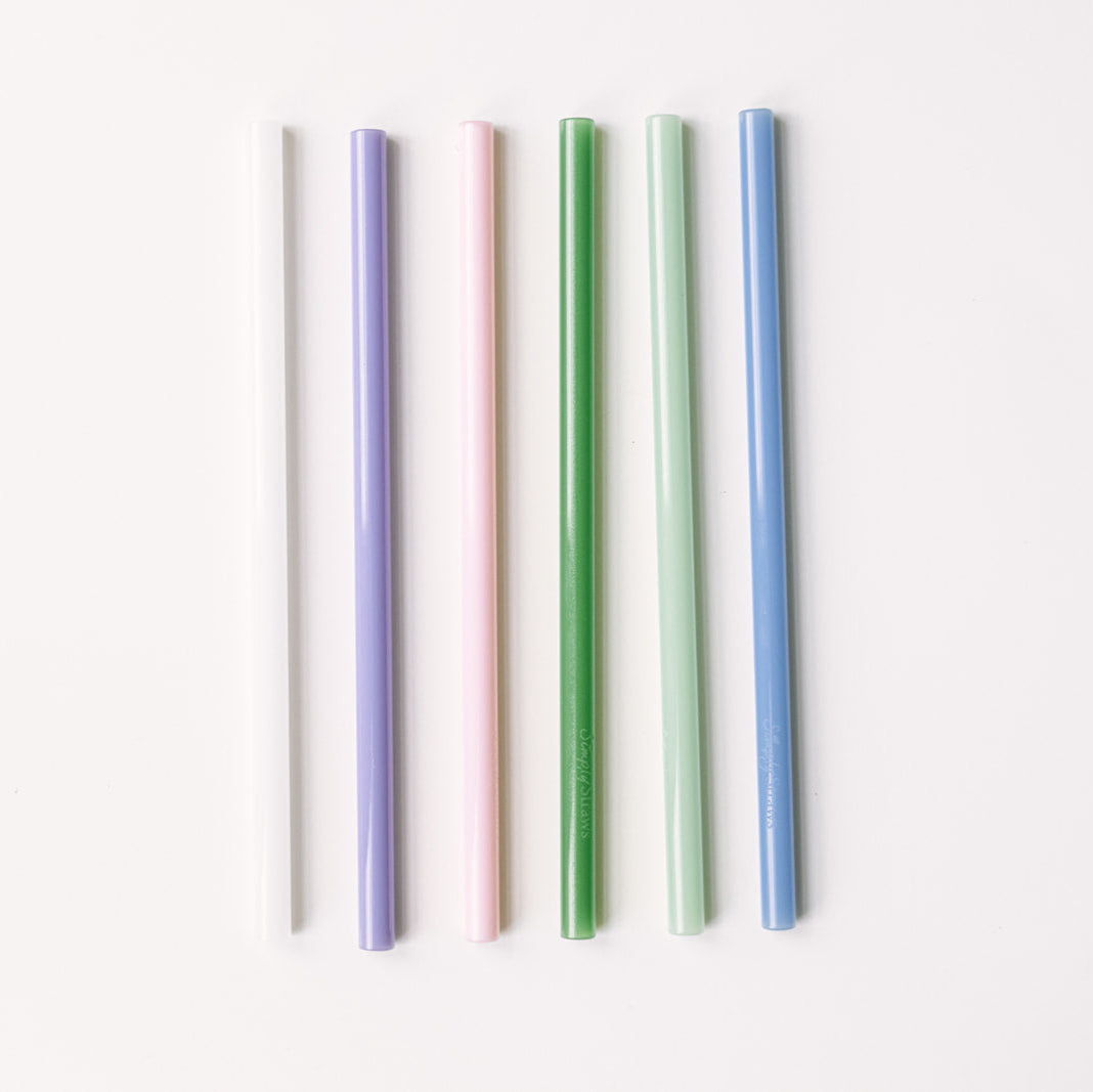 Classic 8" Glass Straw Set - Cote d'Azur