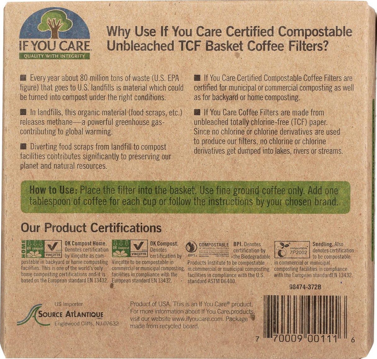 Unbleached 8" Basket Filters