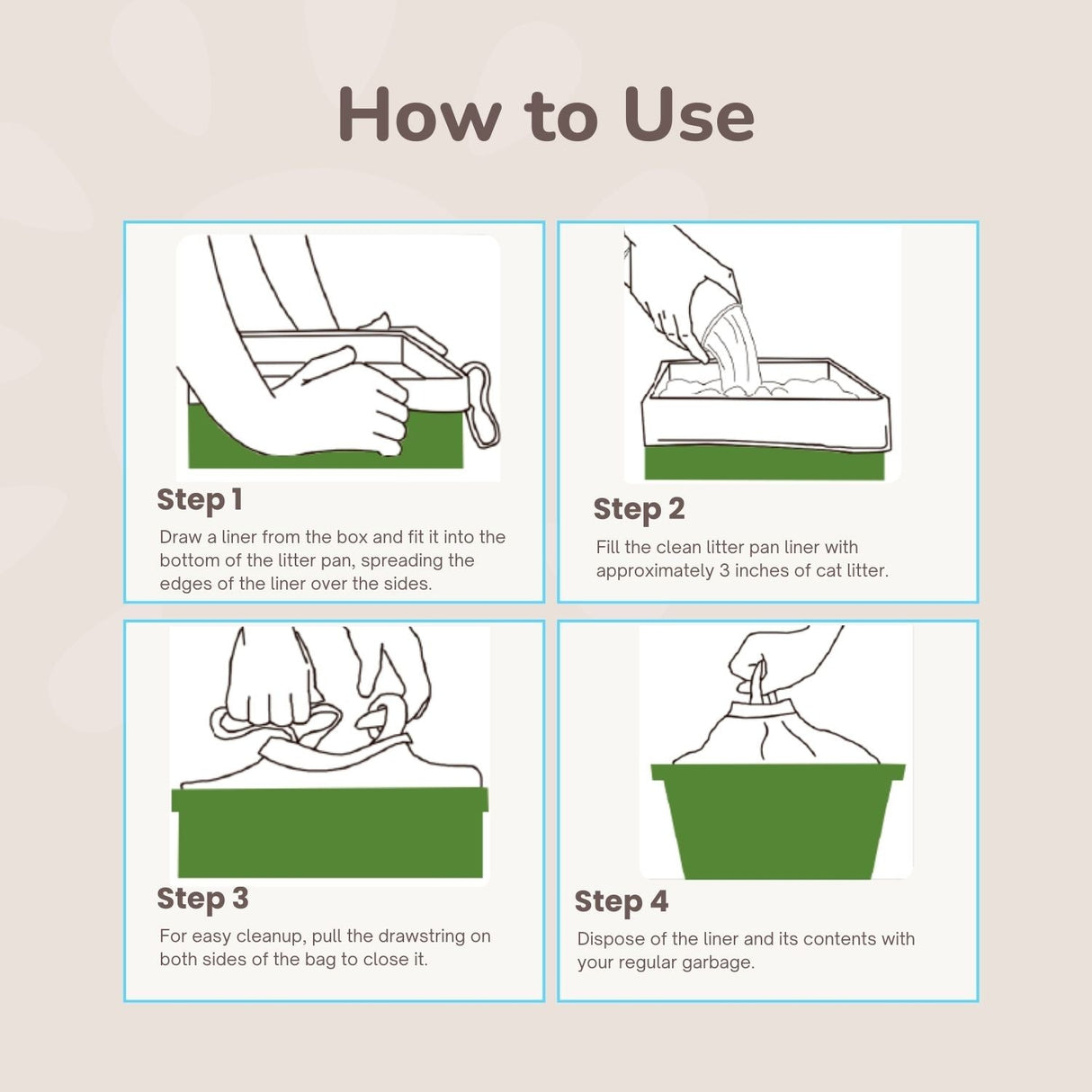 Jumbo Cat Litter Box Liners