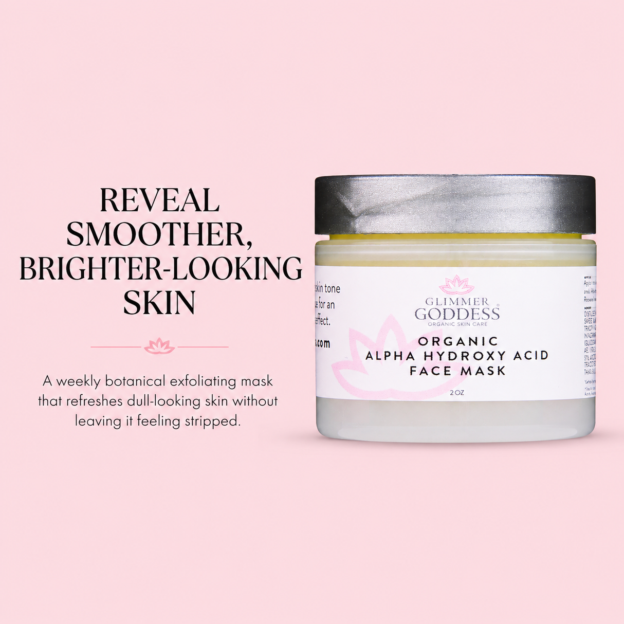 Organic Alpha Hydroxy Acid Renewing Face Mask For Glowing Skin