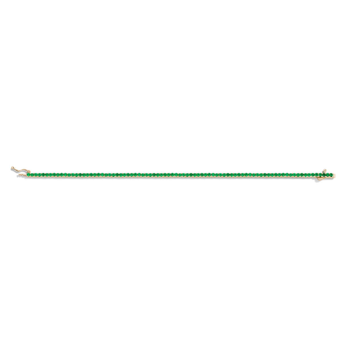Lab Grown Green Emerald Tennis Bracelet