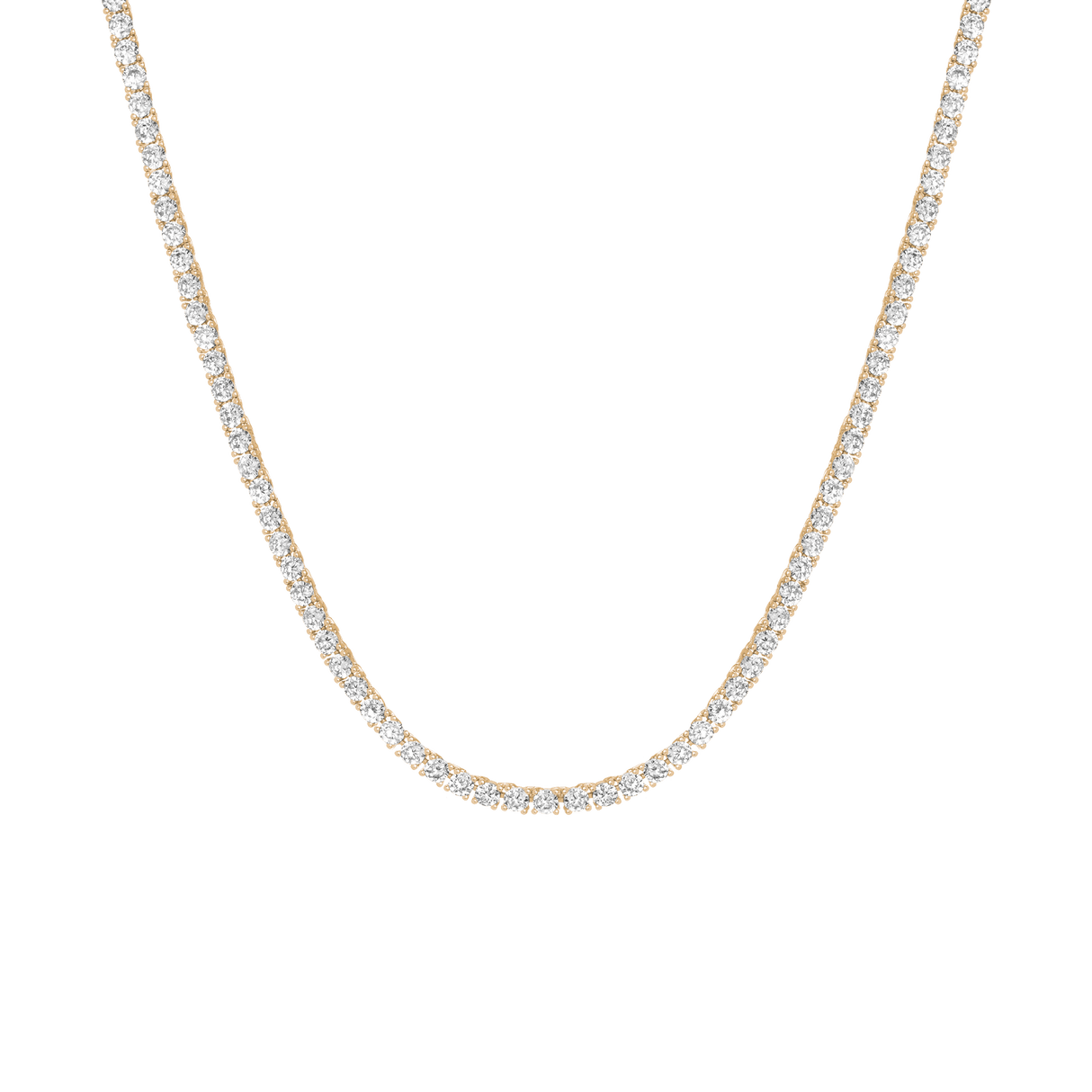Lab Grown White Sapphire Tennis Necklace